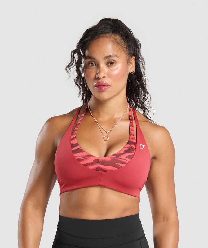 Gymshark Power x T Back Sports Bra Sport BH Dam Rosa | 390WARCGH
