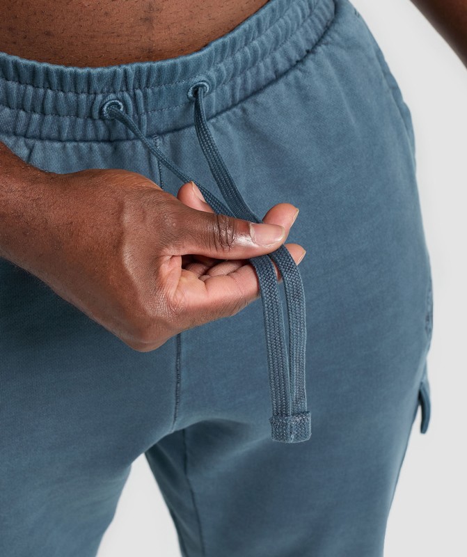 Gymshark Premium Legacy Cargo Pants Byxor Herr Blå | 509AXPGIE