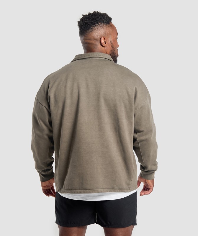 Gymshark Premium Legacy Pullover Pullover Herr Camo Bruna | 586ZXVIAE
