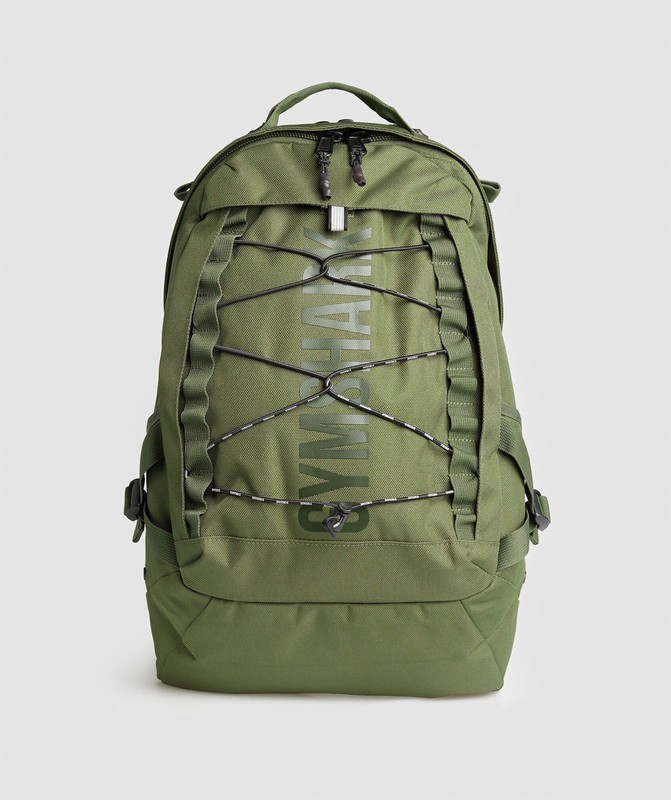 Gymshark Pursuit Backpack Ryggsäck Dam Olivgröna | 941ETUCFX