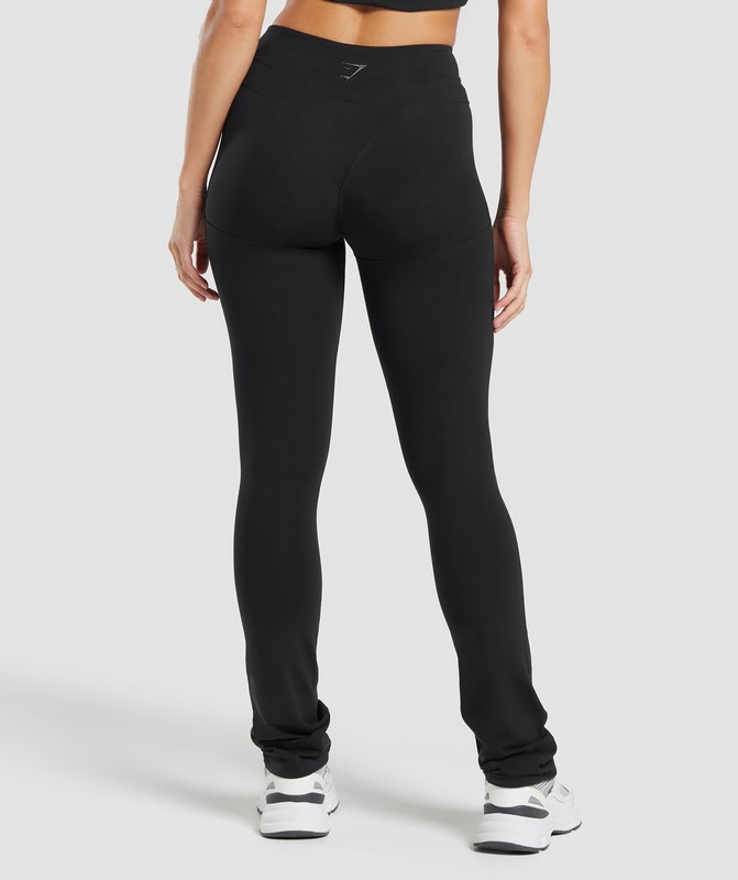 Gymshark Rest Day Boot Cut Cotton Leggings Leggings Dam Svarta | 946NARPEO