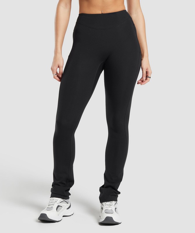 Gymshark Rest Day Boot Cut Cotton Leggings Leggings Dam Svarta | 946NARPEO