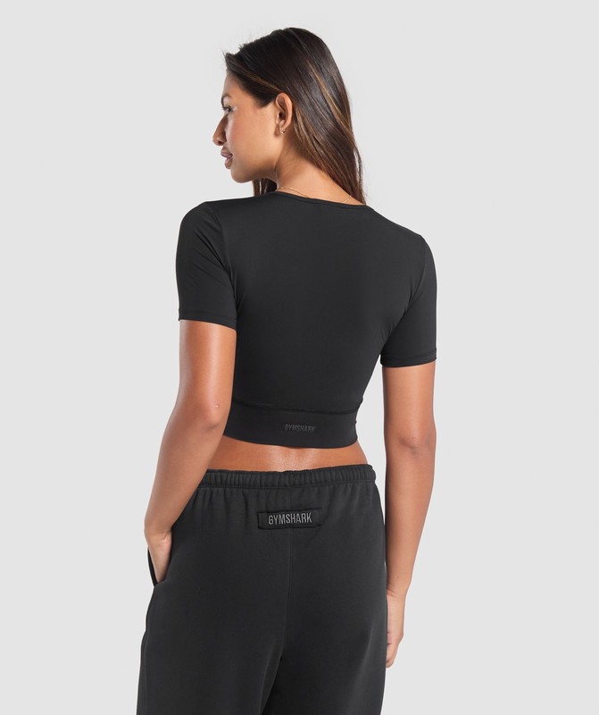 Gymshark Rest Day Buttery Soft Midi Top Top Dam Svarta | 316RUWBYJ