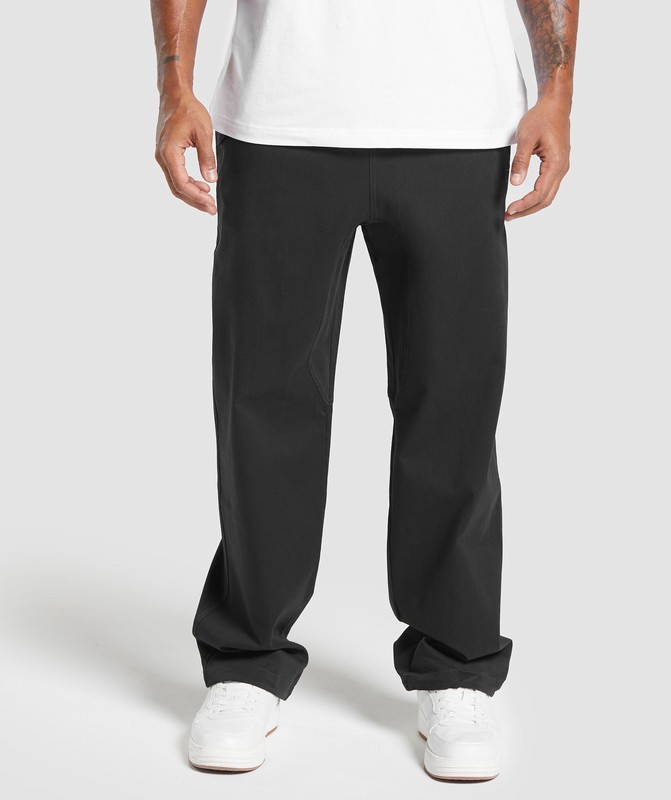 Gymshark Rest Day Woven Oversized Joggers Joggingbyxor Herr Svarta | 740EPFKNJ