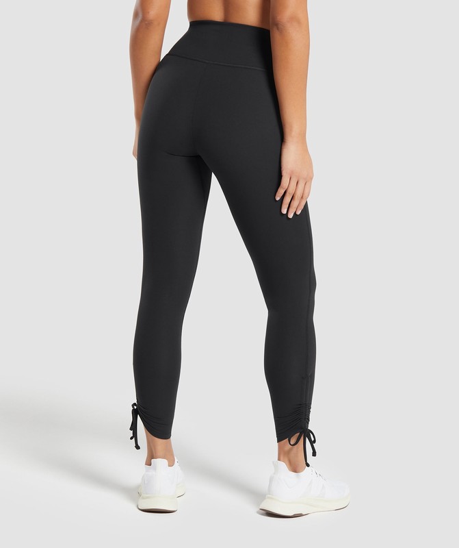 Gymshark Ribbon Ankle Leggings Leggings Dam Svarta | 702RCWSQK