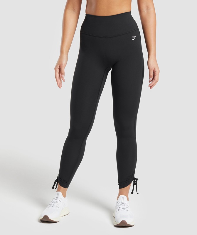 Gymshark Ribbon Ankle Leggings Leggings Dam Svarta | 702RCWSQK