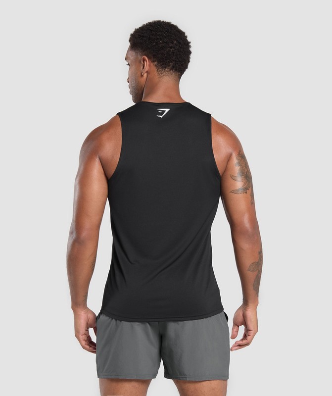 Gymshark Running Dept. Tank Linne Herr Svarta | 294ZCIYHM