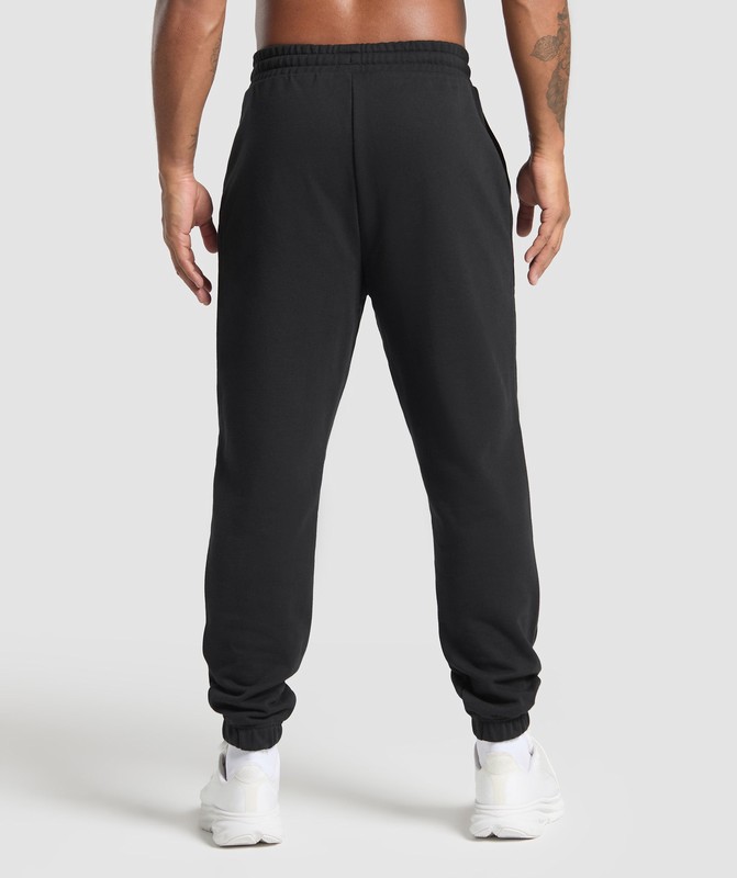 Gymshark Running Graphic Joggers Joggingbyxor Herr Svarta | 301QPYGOB
