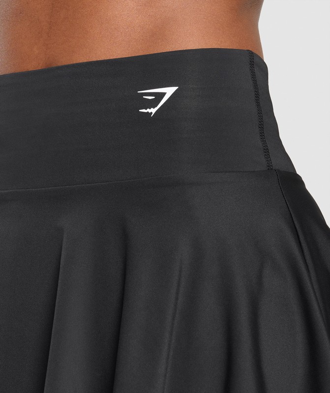 Gymshark Running Skort Kort Kjol Dam Svarta | 561DYHMAU