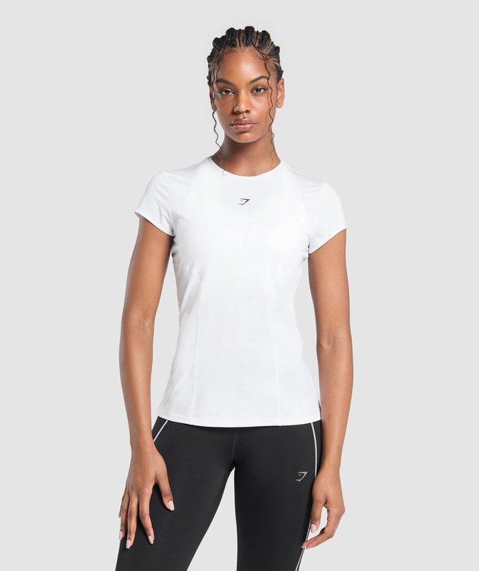 Gymshark Running T-Shirt T-Shirt Dam Vita | 615VAIQUW