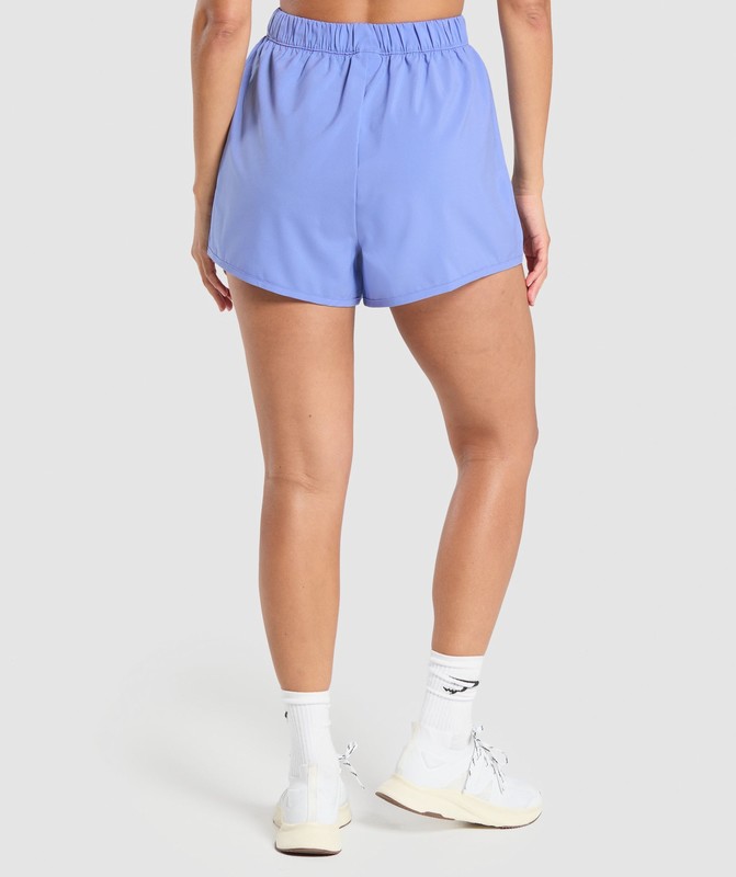 Gymshark Scallop Hem Shaped Shorts Shorts Dam Blå | 790XPDHNO