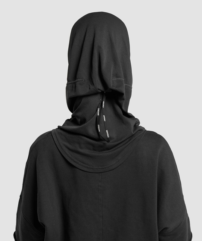 Gymshark Seamless Sports Hijab Hijab Dam Svarta | 278LAYOCB