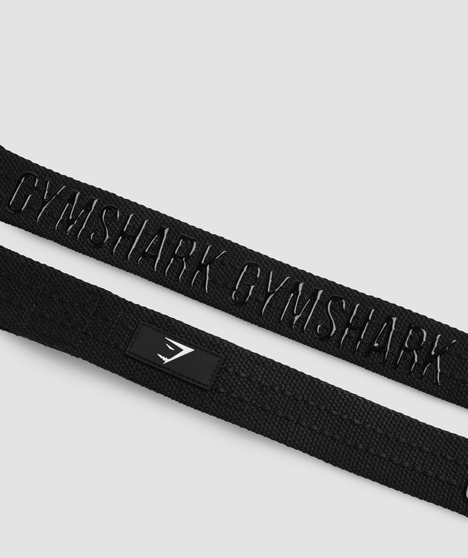 Gymshark Silicone Lifting Straps Lifting Straps Herr Svarta | 651POLTMB