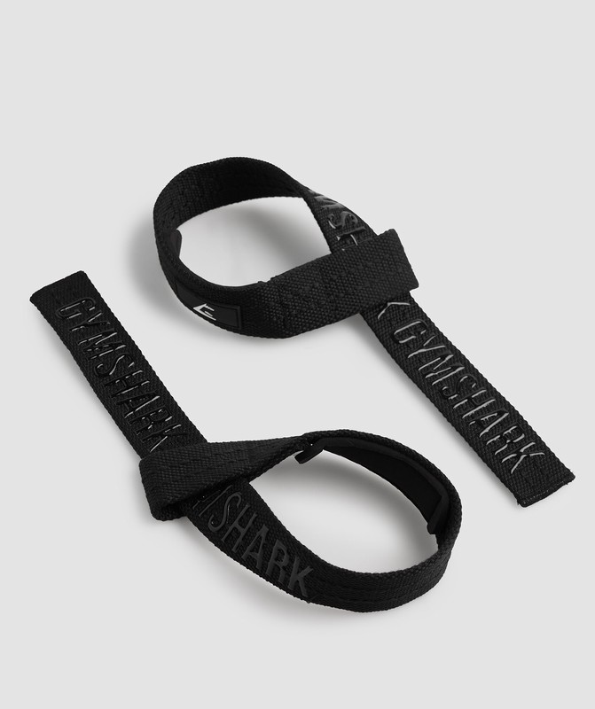 Gymshark Silicone Lifting Straps Lifting Straps Herr Svarta | 651POLTMB