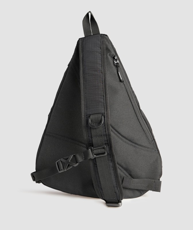 Gymshark Sling Backpack Ryggsäck Herr Svarta | 076CVNJQD