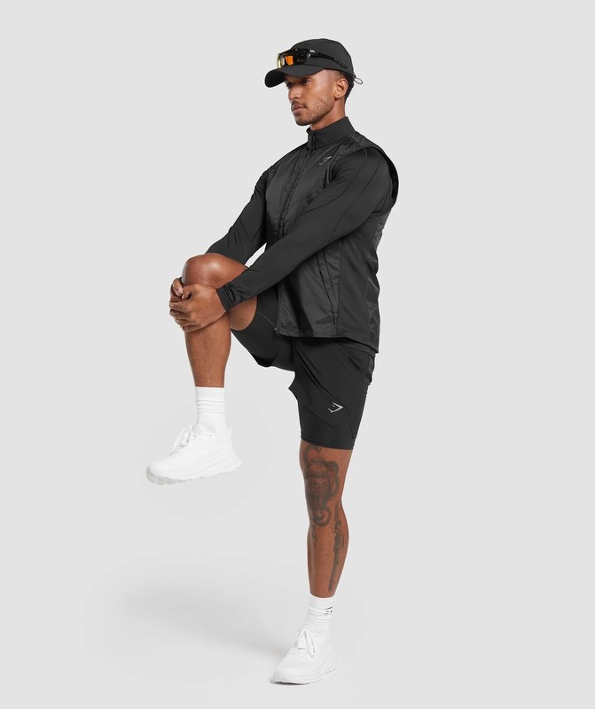 Gymshark Speed Gilet Väst Herr Svarta | 624ZHWXGO