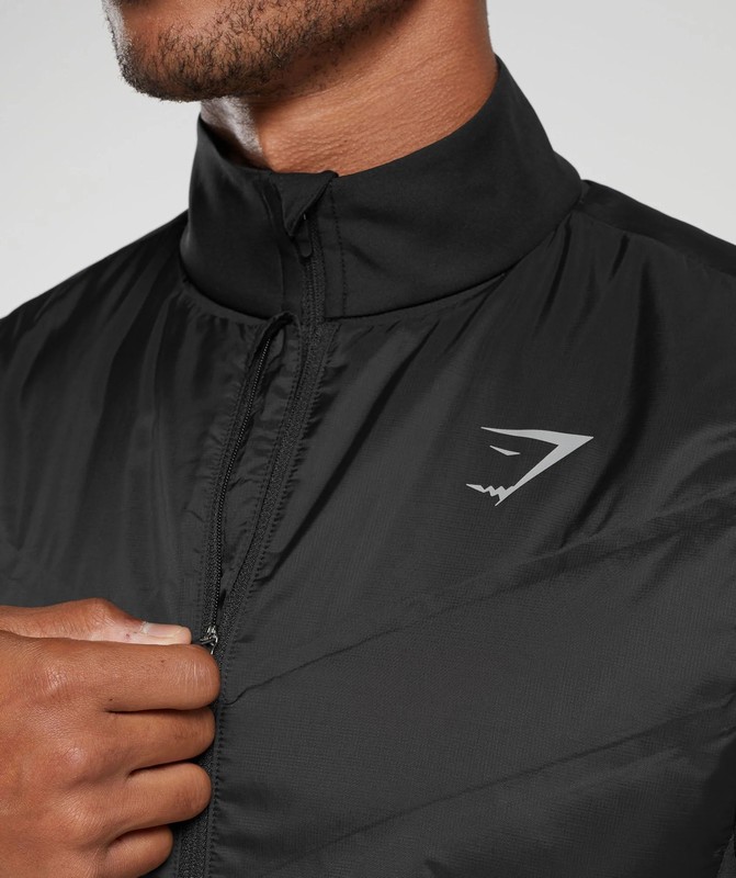 Gymshark Speed Gilet Väst Herr Svarta | 624ZHWXGO