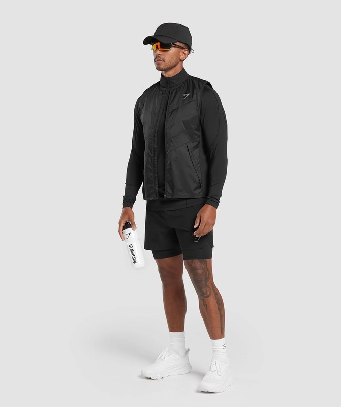 Gymshark Speed Gilet Väst Herr Svarta | 624ZHWXGO