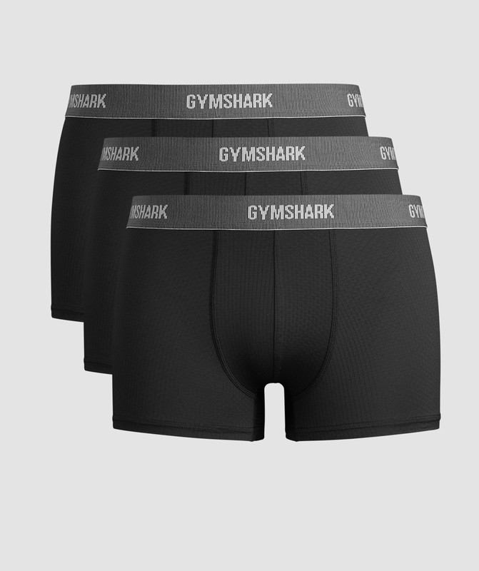 Gymshark Sports Tech Boxer 3Pk Boxer Herr Svarta | 081EBXTAI