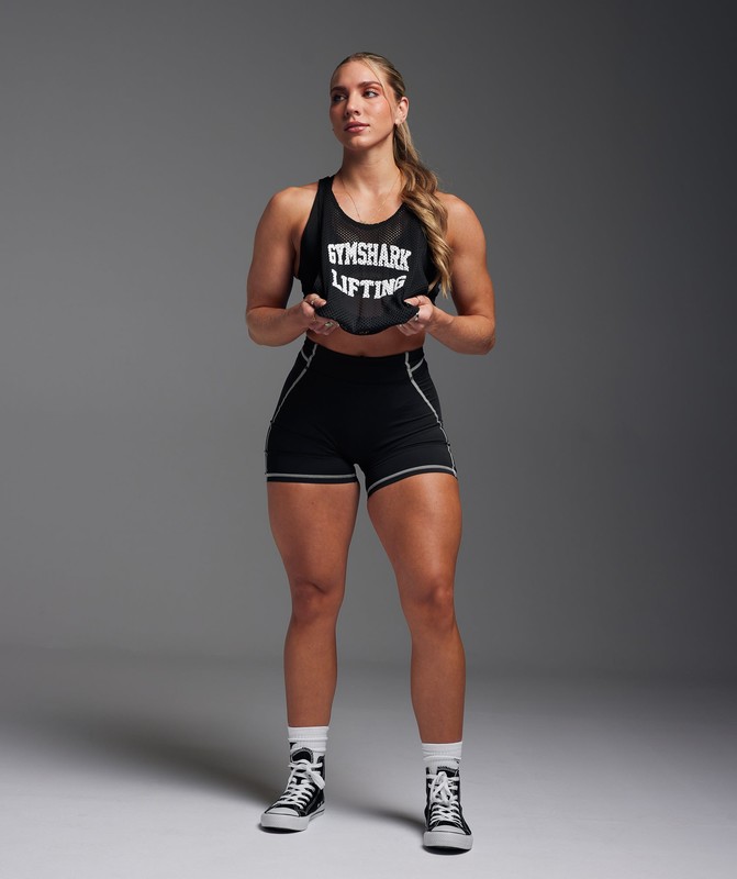 Gymshark Stitch Feature Shorts Shorts Dam Svarta | 392ANVYIG