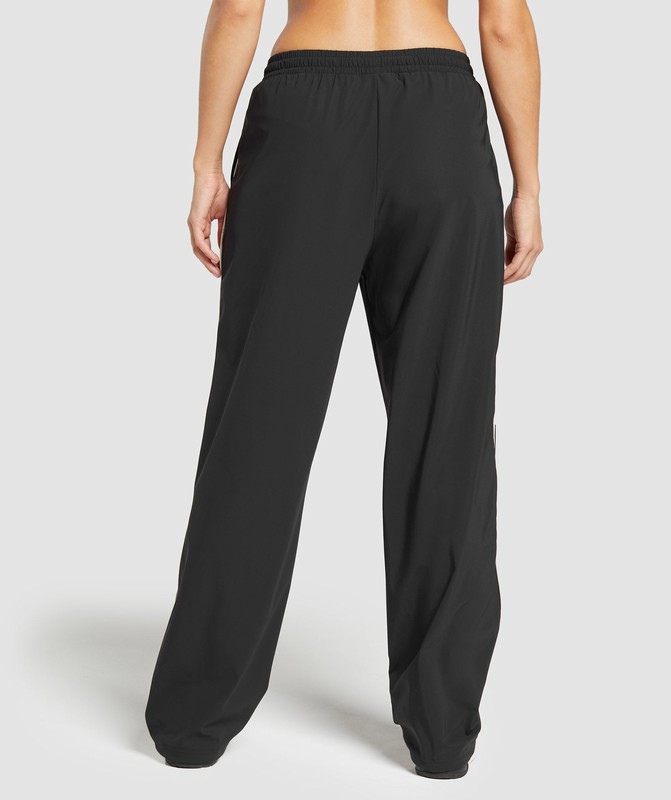 Gymshark Stitch Feature Woven Pants Byxor Dam Svarta | 169JOHNEG