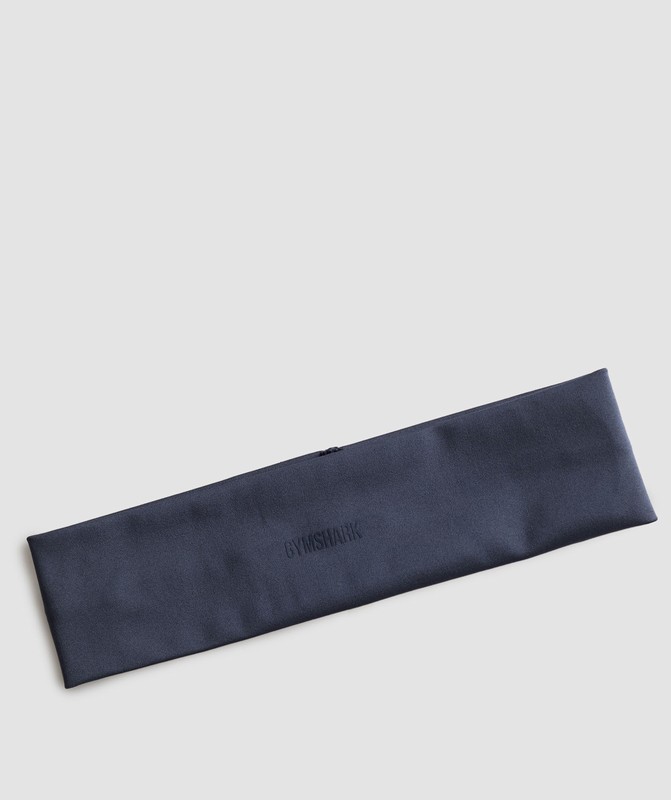 Gymshark Straight Headband Pannband Dam Blå | 429BCURHL