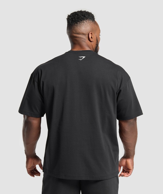 Gymshark Strength Department Animal Oversized T-Shirt T-Shirt Herr Svarta | 465GFHCTN