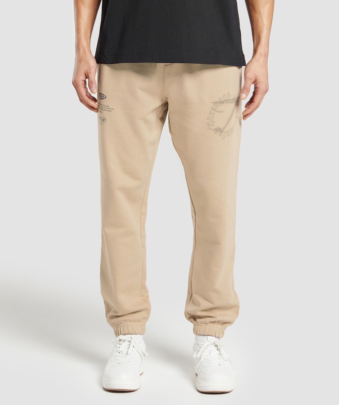 Gymshark Strength and Conditioning Joggers Joggingbyxor Herr Beige | 127JPSFXT