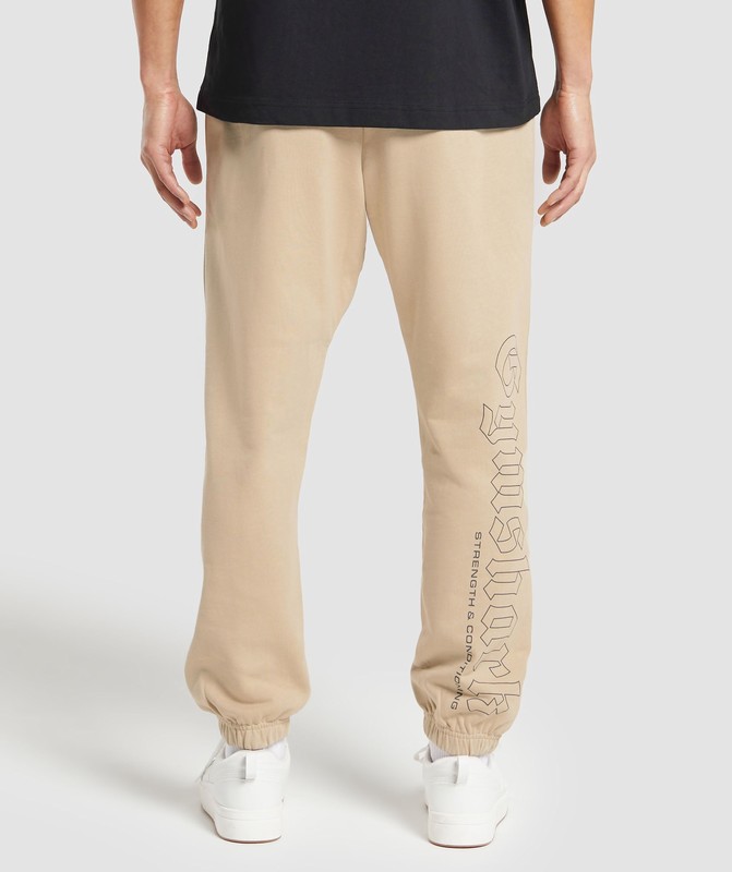 Gymshark Strength and Conditioning Joggers Joggingbyxor Herr Beige | 127JPSFXT