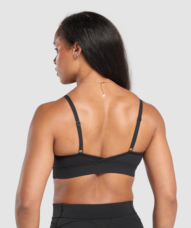 Gymshark Superset Sports Bra Sport BH Dam Svarta | 987PORKUQ