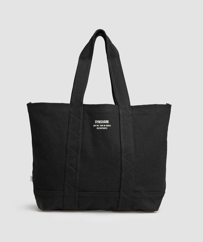 Gymshark Tactical Canvas Tote Bag Väska Dam Svarta | 984QRMYZU