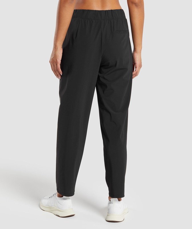 Gymshark Tapered Woven Pants Byxor Dam Svarta | 584DJNFWI