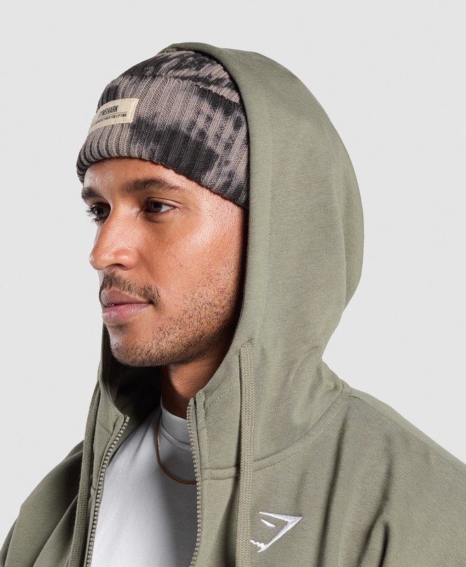 Gymshark Tie Dye Beanie Mössa Herr Svarta | 692ZYNRPQ