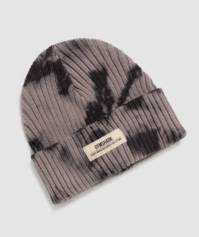 Gymshark Tie Dye Beanie Mössa Herr Svarta | 692ZYNRPQ