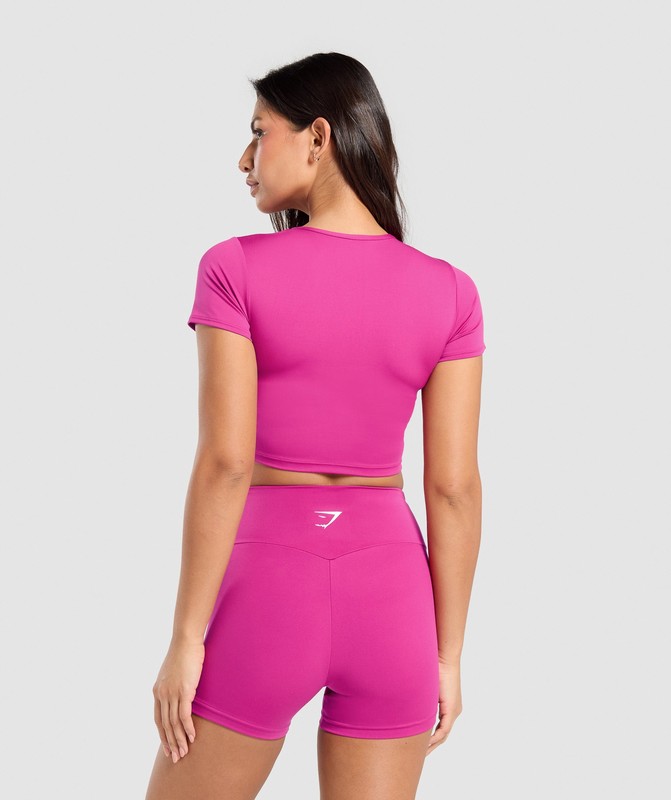 Gymshark Training Cap Sleeve T-Shirt T-Shirt Dam Rosa | 968XETLRC