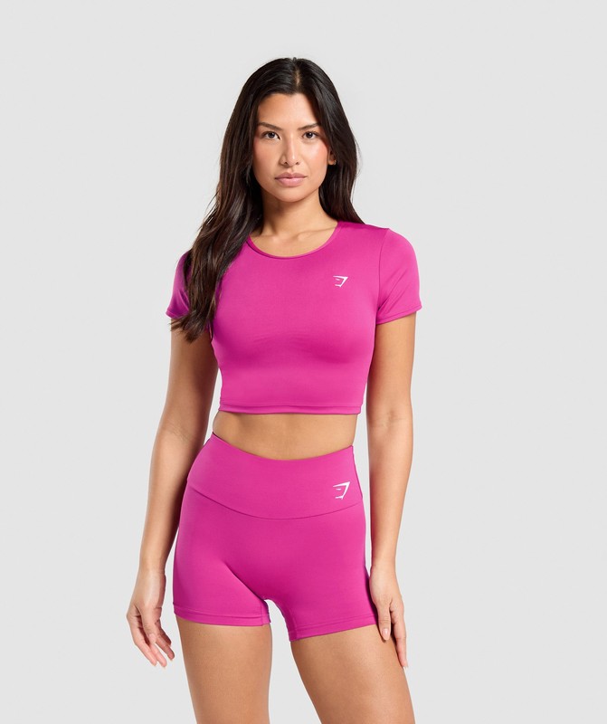 Gymshark Training Cap Sleeve T-Shirt T-Shirt Dam Rosa | 968XETLRC