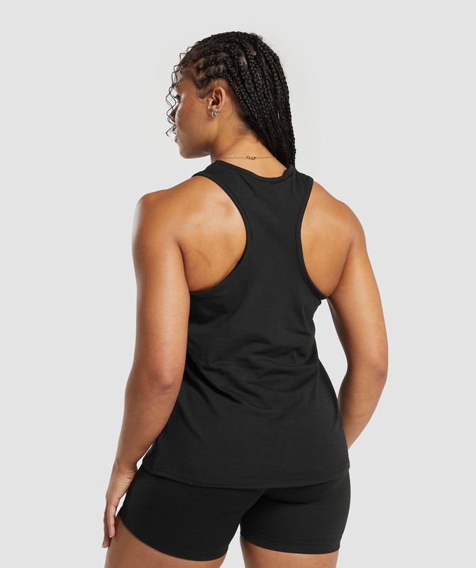 Gymshark Training Cotton Tank Linne Dam Svarta | 379JIXOWK