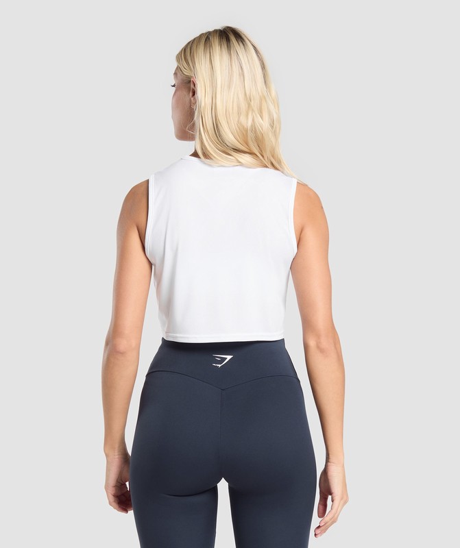 Gymshark Training Crop tank Linne Dam Vita | 253BENISK