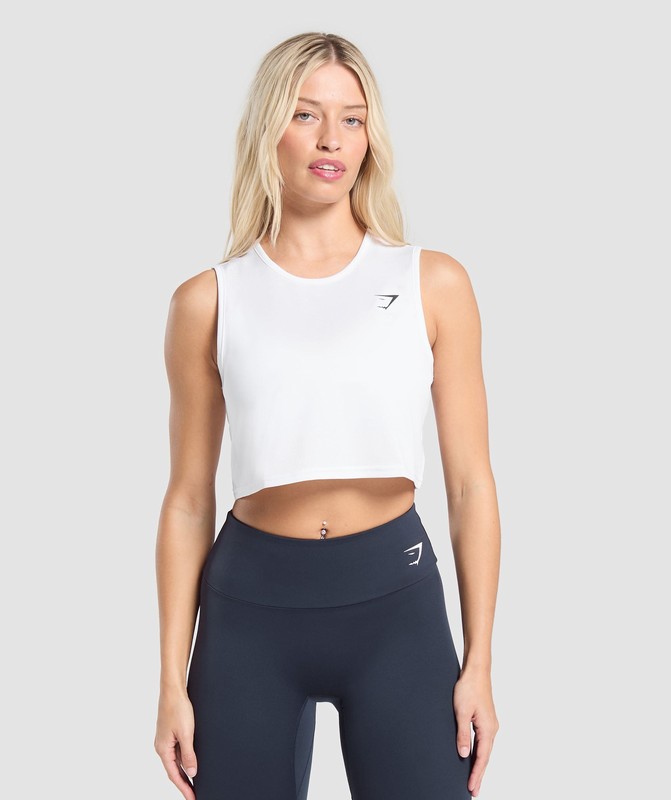 Gymshark Training Crop tank Linne Dam Vita | 253BENISK