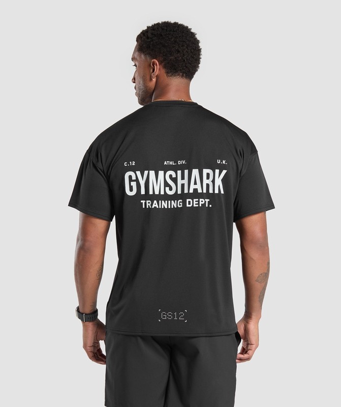 Gymshark Training Department Performance T Shirt T-Shirt Herr Svarta | 032EMIBNT