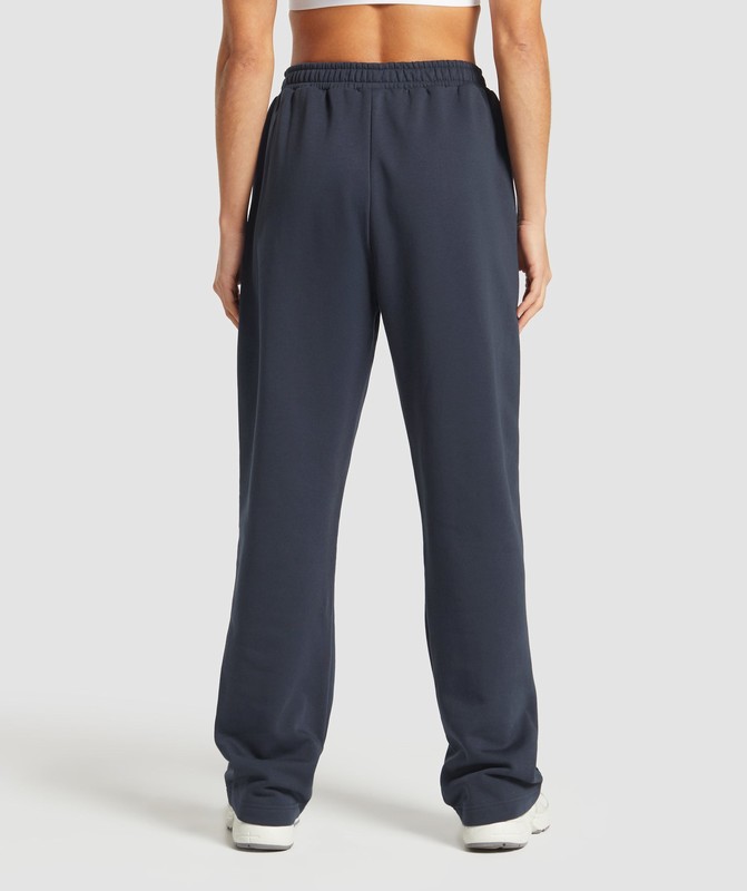 Gymshark Training Fleece Straight Leg Joggers Joggingbyxor Dam Blå | 853RKJXLA