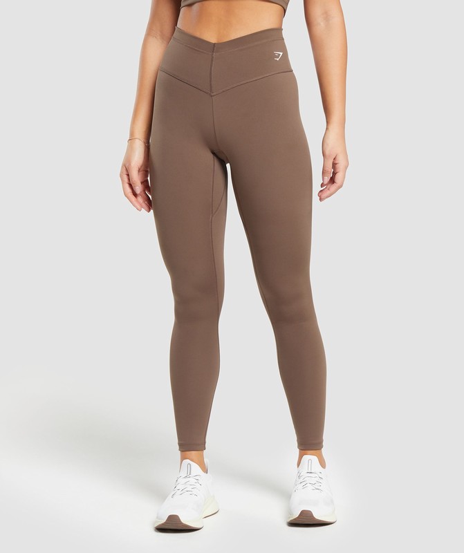 Gymshark Training V Waistband Leggings Leggings Dam Bruna | 168SPQCTD