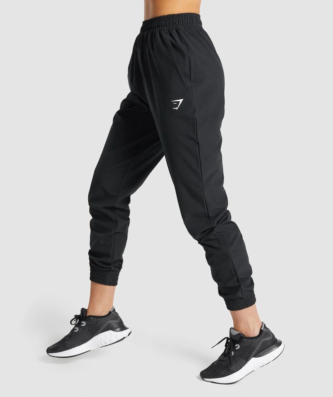 Gymshark Training Woven Pants Byxor Dam Svarta | 065EUIXVW