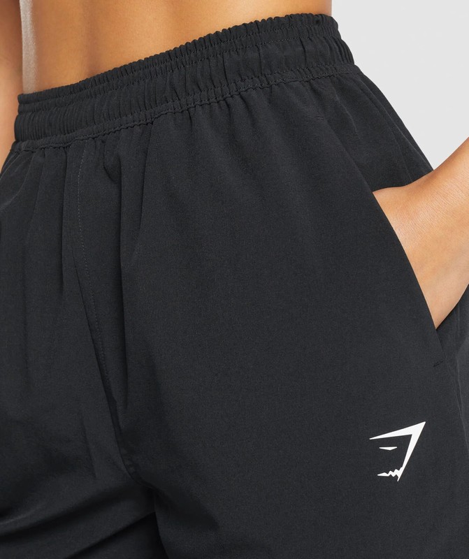 Gymshark Training Woven Pants Byxor Dam Svarta | 065EUIXVW