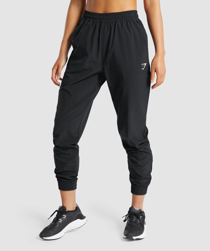 Gymshark Training Woven Pants Byxor Dam Svarta | 065EUIXVW
