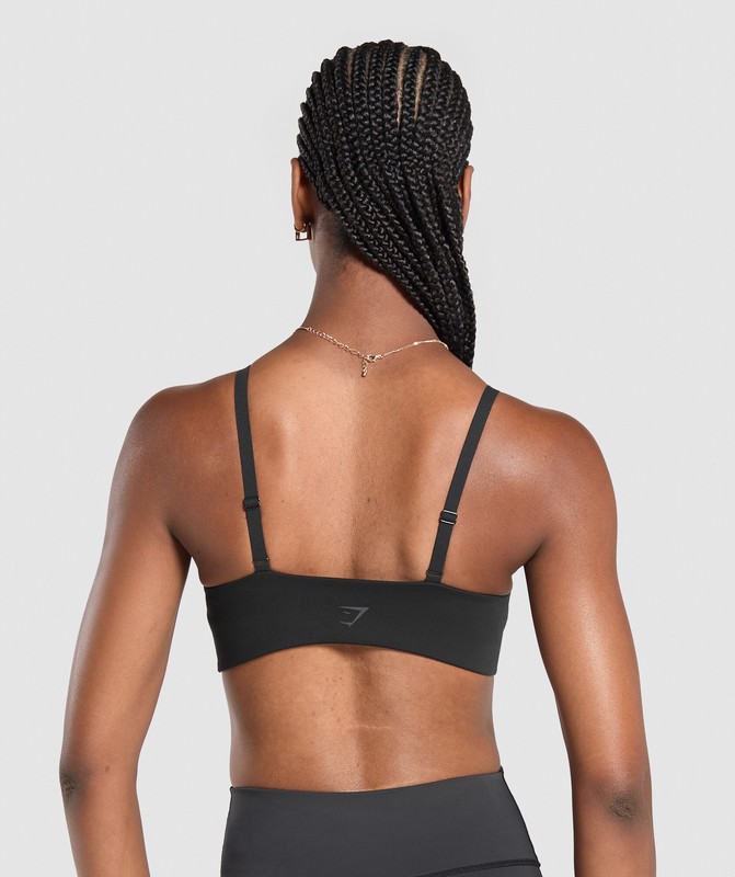 Gymshark Twist Front Bralette Braletter Dam Svarta | 586BDNZPK