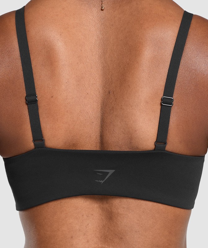 Gymshark Twist Front Bralette Braletter Dam Svarta | 586BDNZPK