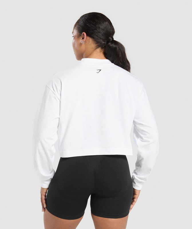 Gymshark Two Strong Women Midi Long Sleeve Top Top Dam Vita | 519WXIKDJ