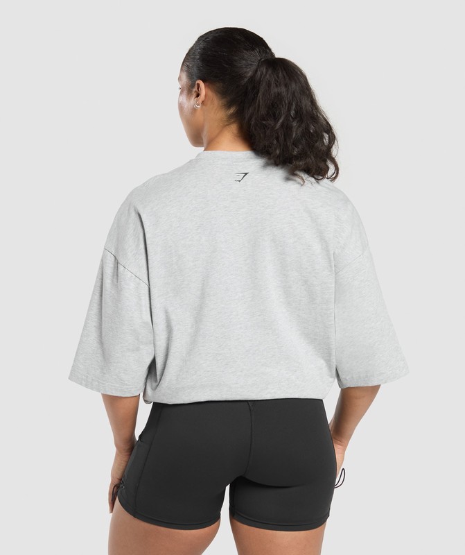 Gymshark Two Strong Women Oversized T-Shirt T-Shirt Dam Ljusgrå | 749MIJORK
