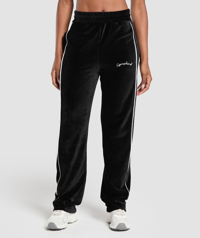Gymshark Velour Joggers Joggingbyxor Dam Svarta | 216CRMITA